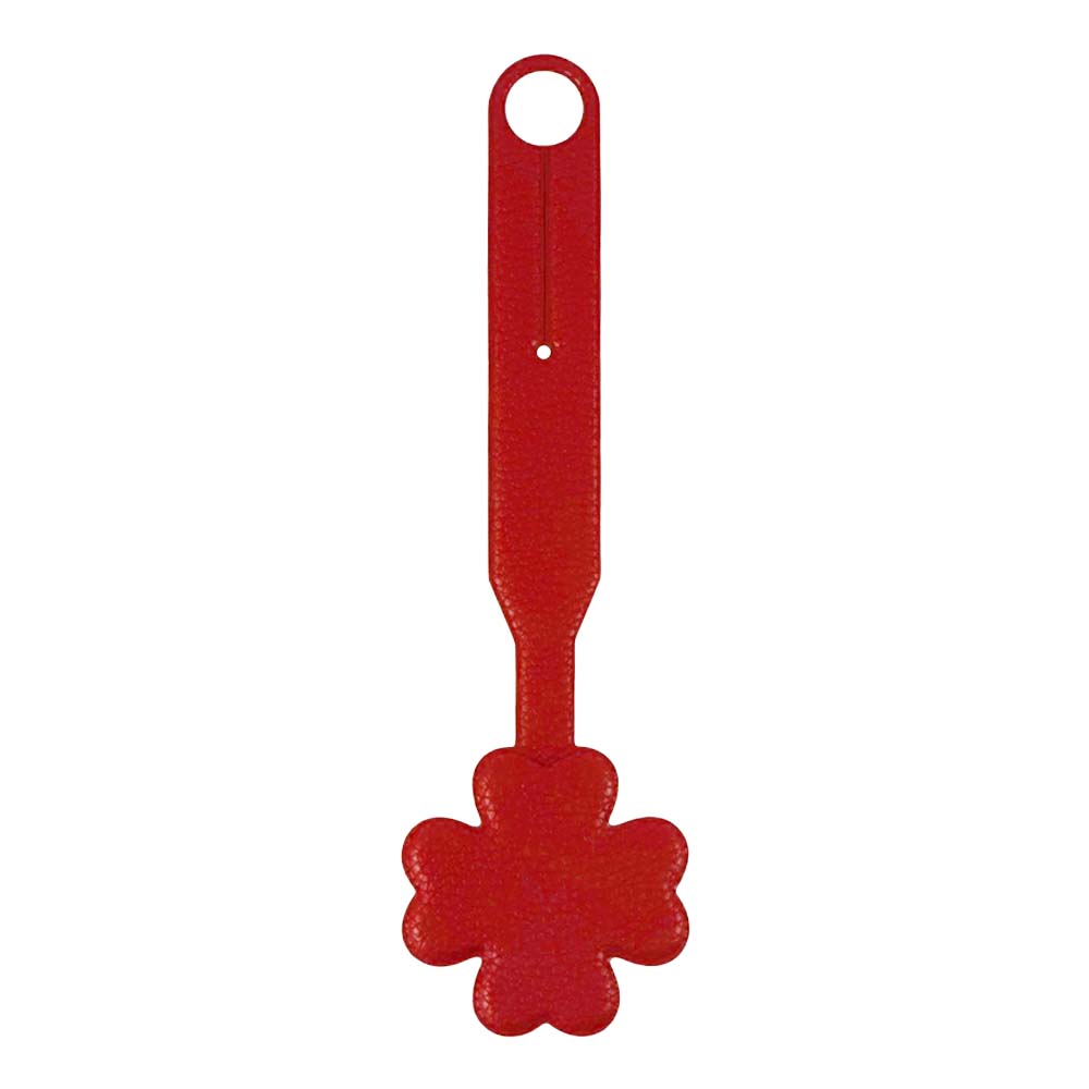Clover Shaped PU Luggage ID Tag with Strap red Clover Shaped PU Luggage ID Tag with Strap red