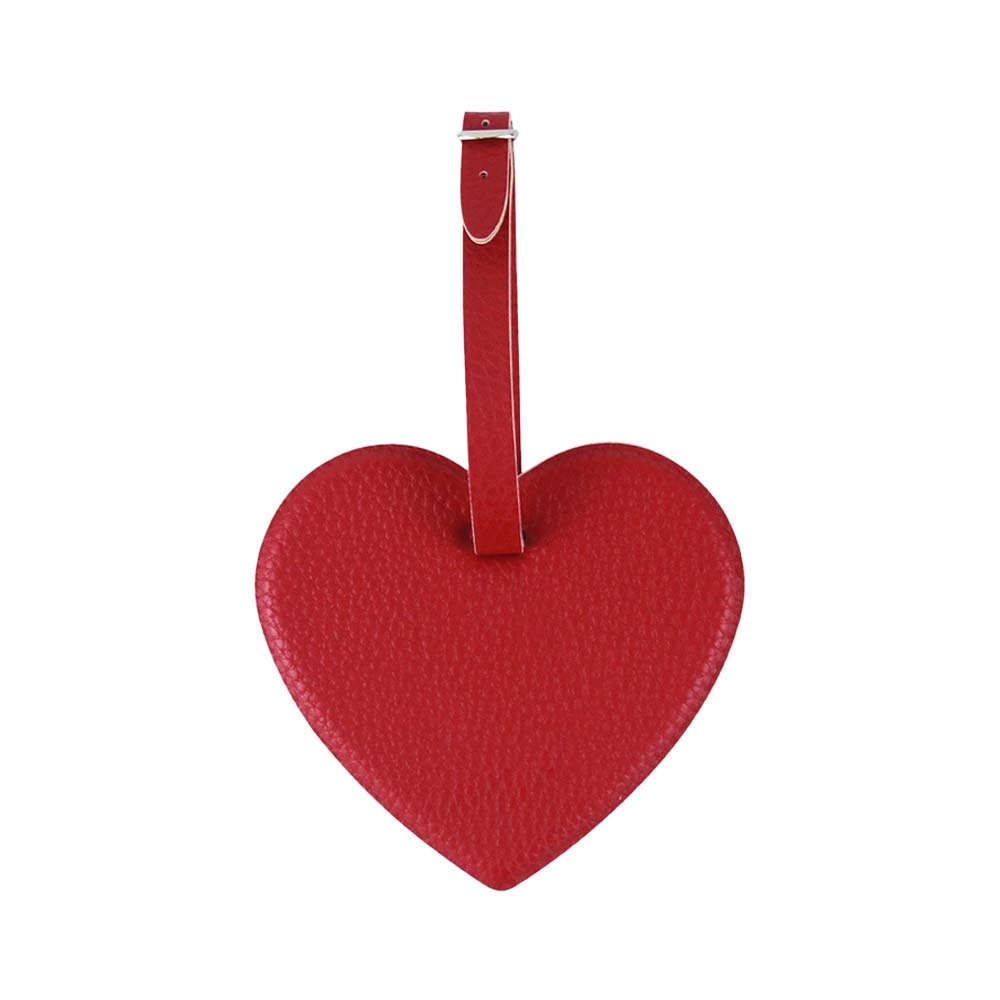 Customizable Heart Shape Travel Tag red Customizable Heart Shape Travel Tag red