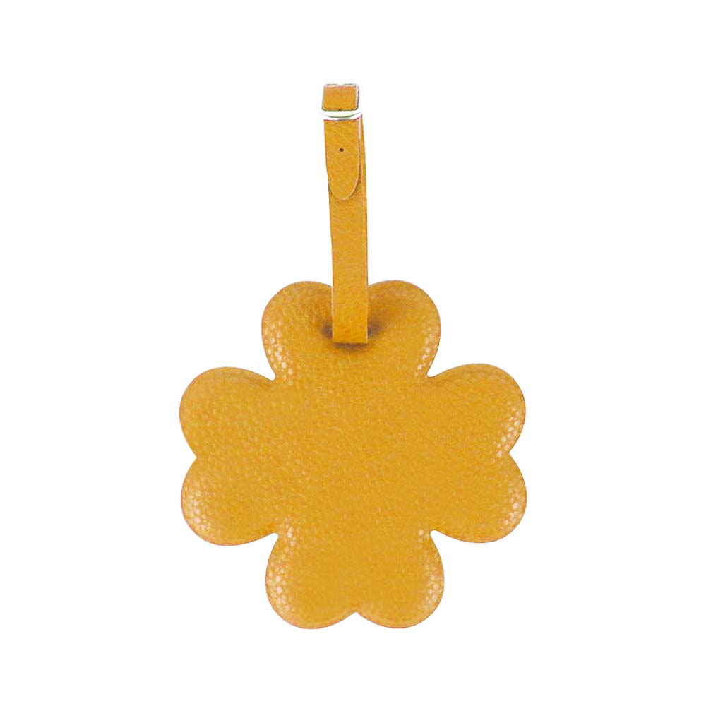 Clover Shaped PU Luggage Tag yellow Clover Shaped PU Luggage Tag yellow