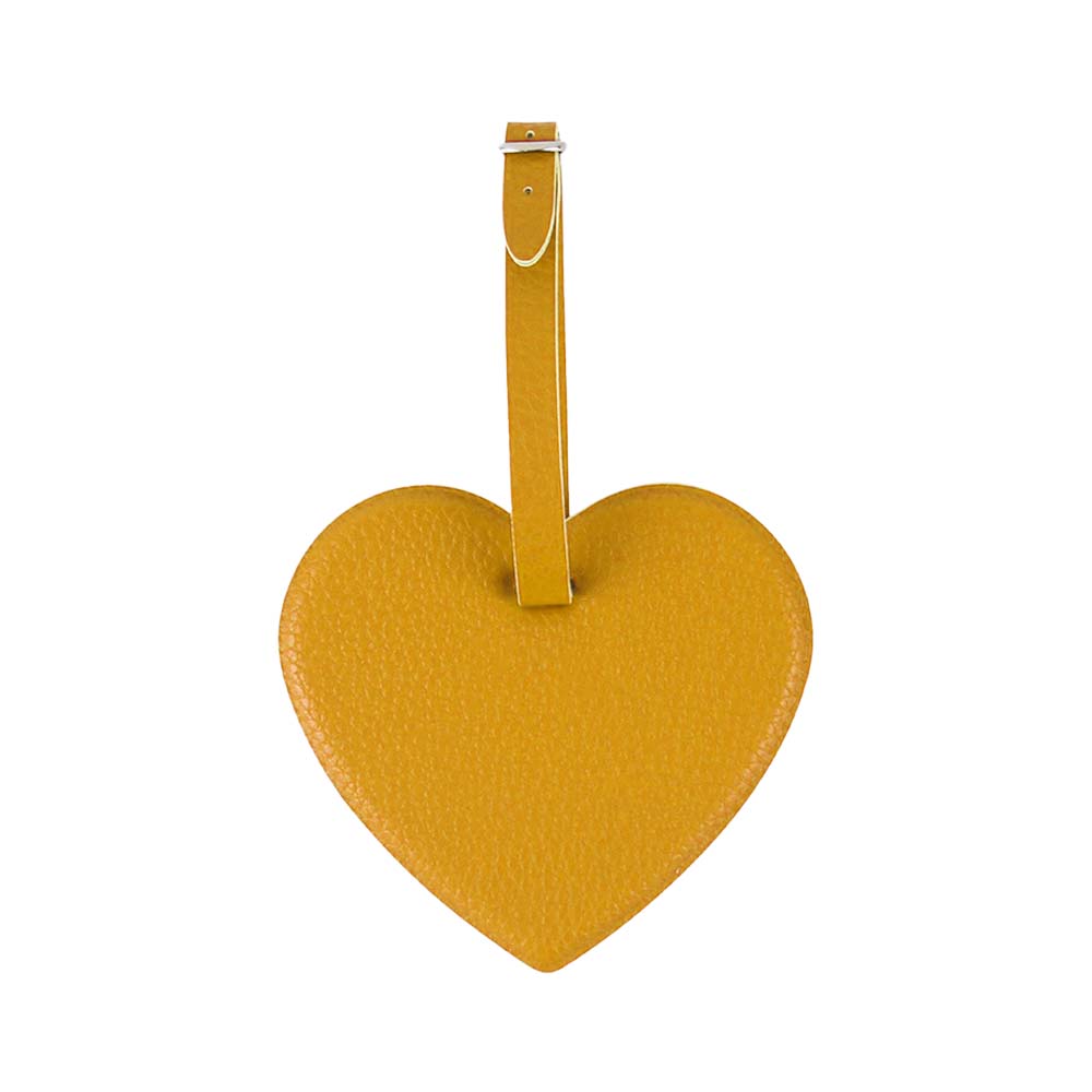 Customizable Heart Shape Travel Tag yellow Customizable Heart Shape Travel Tag yellow