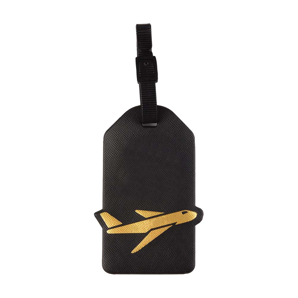 Custom Colored PVC Aircraft Travel ID Tag black