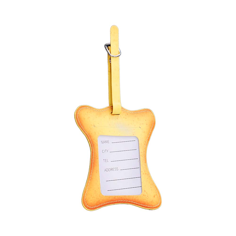 Custom Personalized Airport PU Leather Luggage Tag Back