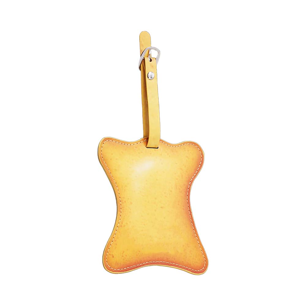 Custom Personalized Airport PU Leather Luggage Tag yellow Custom Personalized Airport PU Leather Luggage Tag yellow