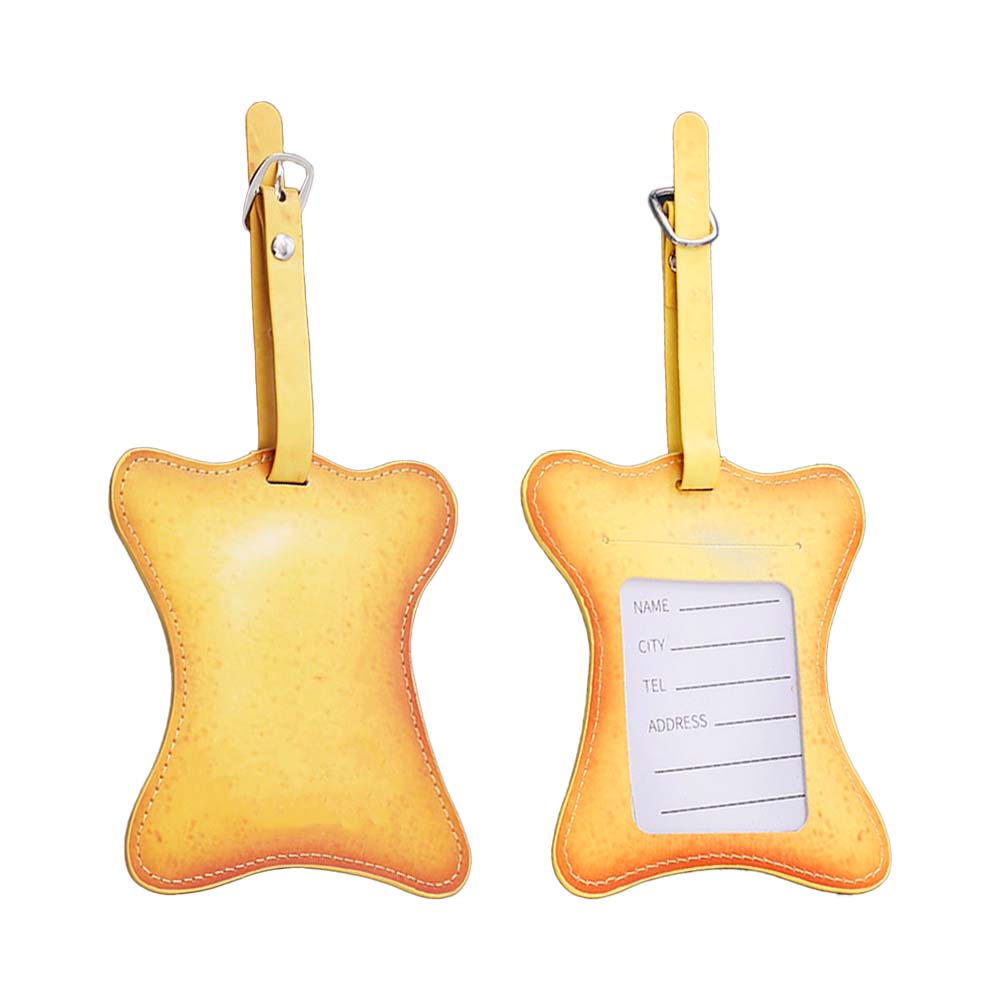 Custom Personalized Airport PU Leather Luggage Tag Front and Back