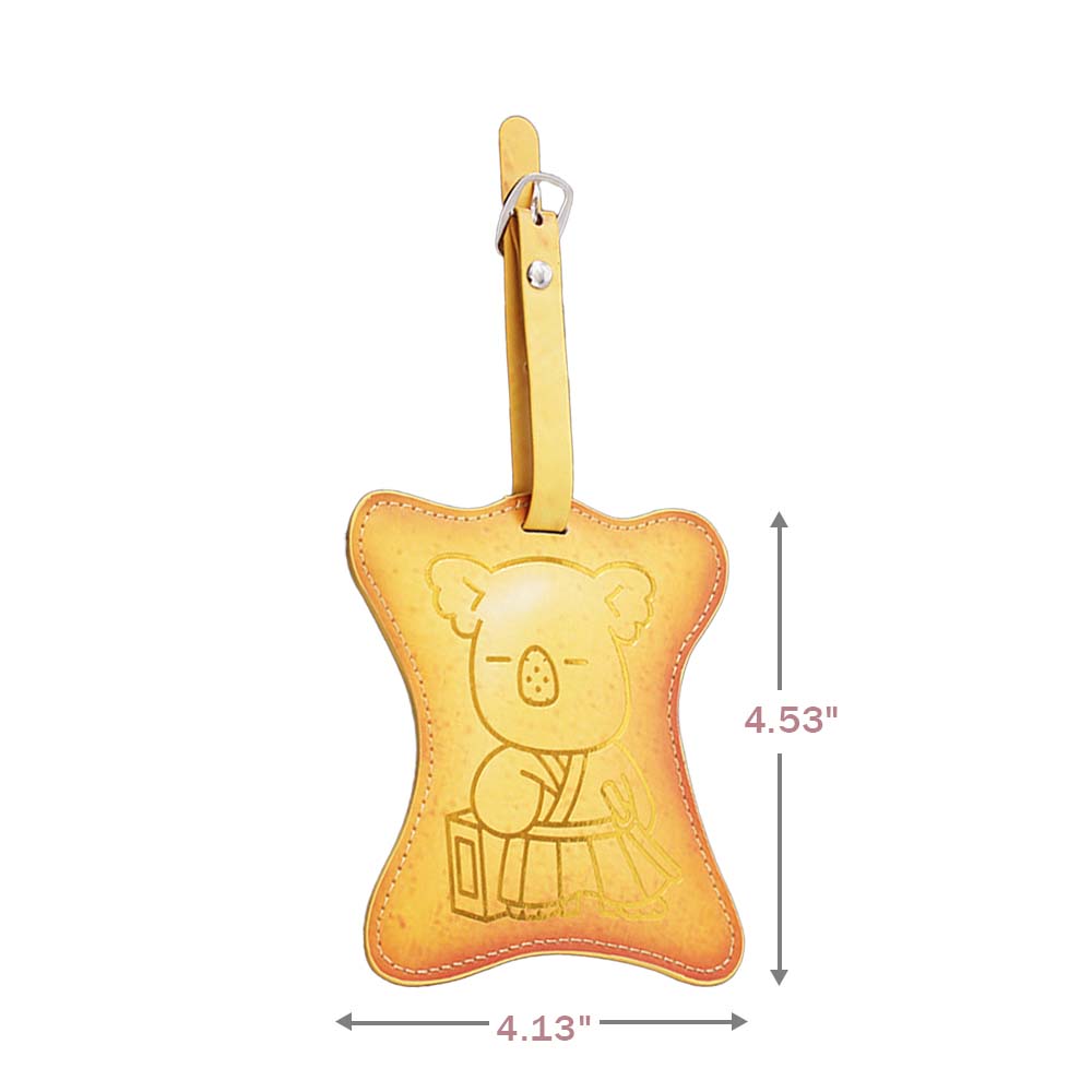 Custom Personalized Airport PU Leather Luggage Tag Size Chart