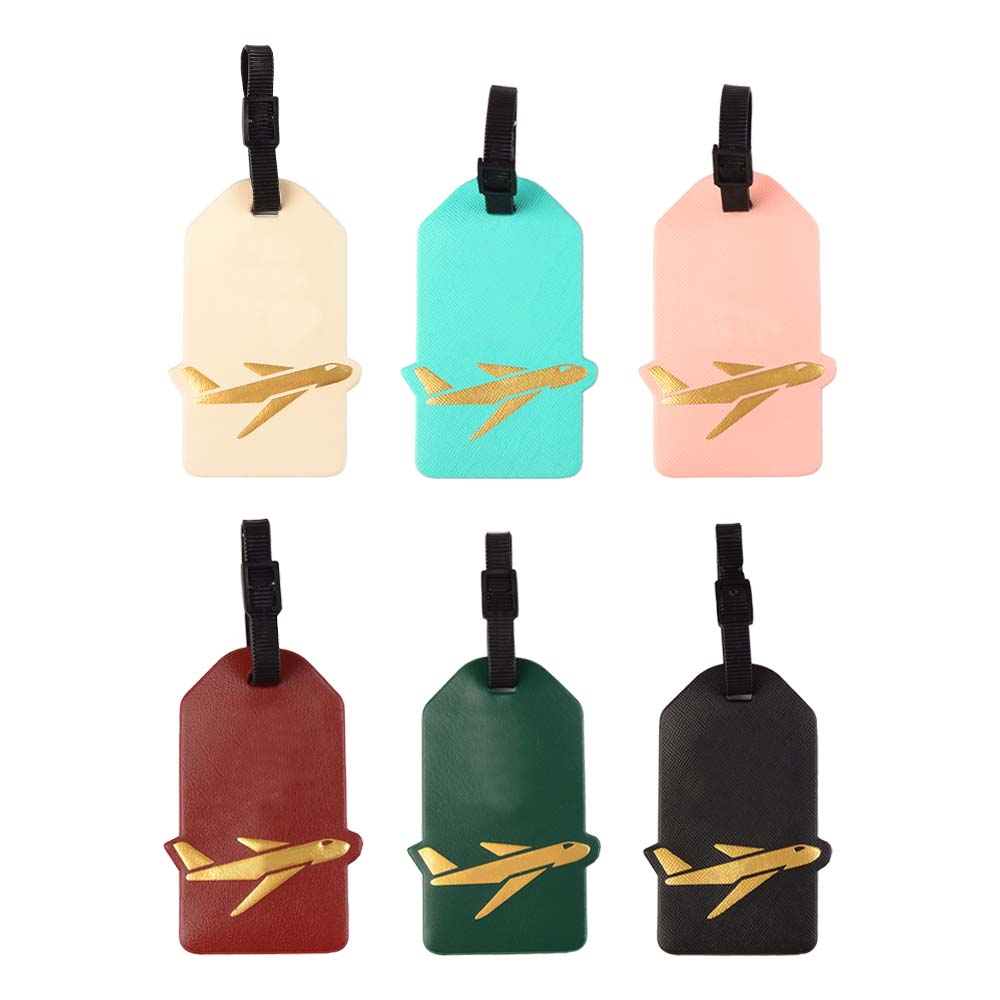 Faux Leather PVC Aircraft Travel ID Tag Coverage