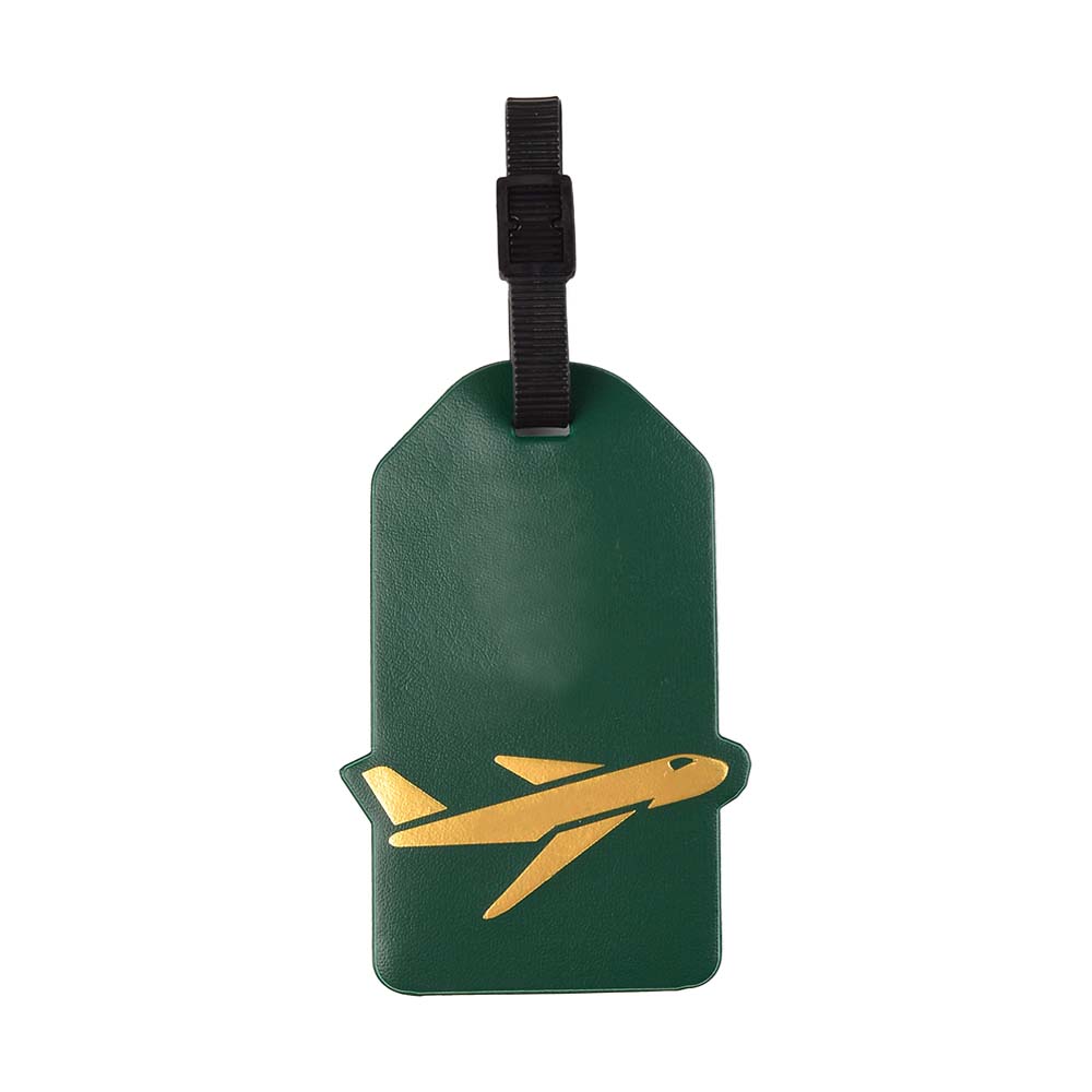 Custom Colored PVC Aircraft Travel ID Tag green