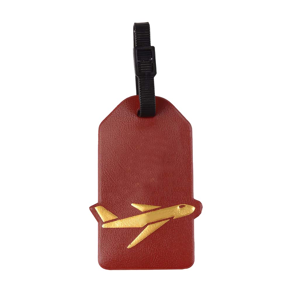 Custom Colored PVC Aircraft Travel ID Tag maroon