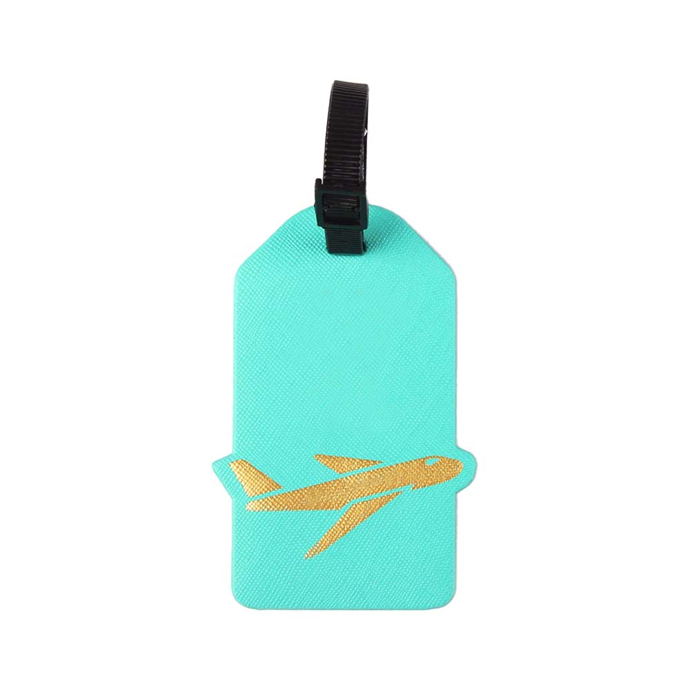 Custom Colored PVC Aircraft Travel ID Tag mint