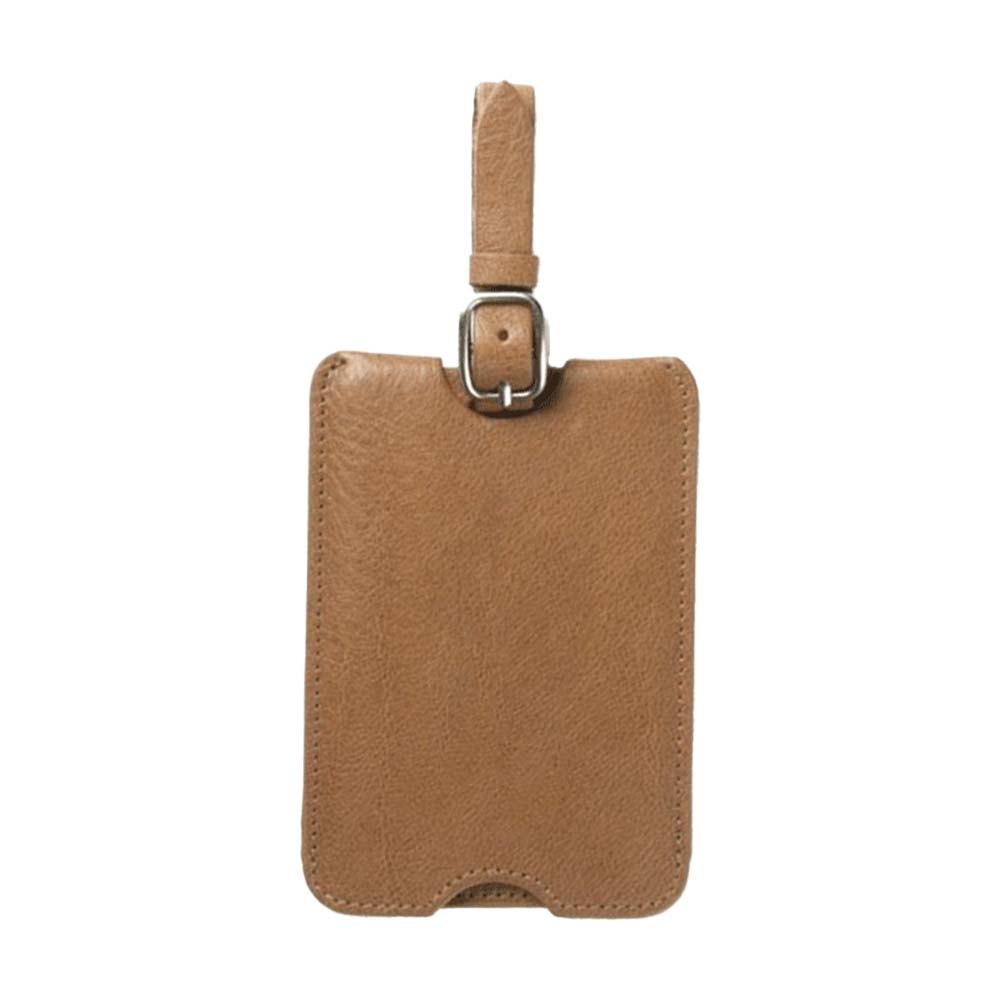 Anti-Loss Genuine Leather Travel BagTag light brown
