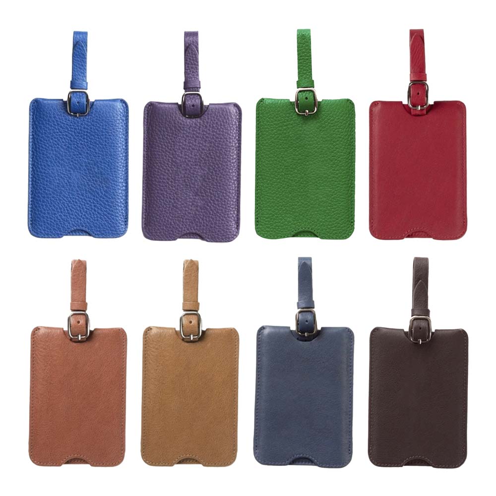 Anti-Loss Genuine Leather Travel Bag Tag Multi Color