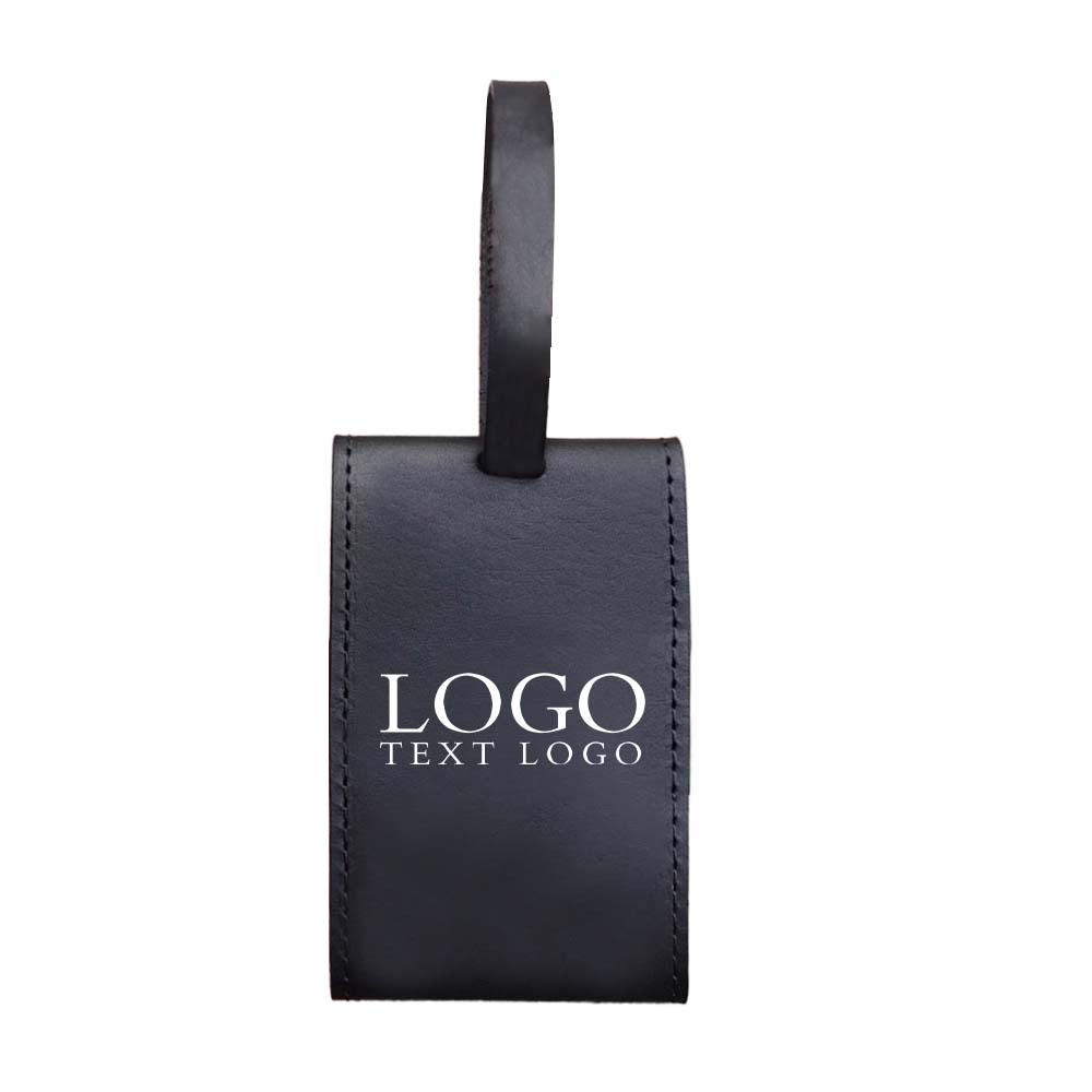 Black Custom Folding PU Leather ID Tag with Metal Buckle with Logo Black Custom Folding PU Leather ID Tag with Metal Buckle with Logo