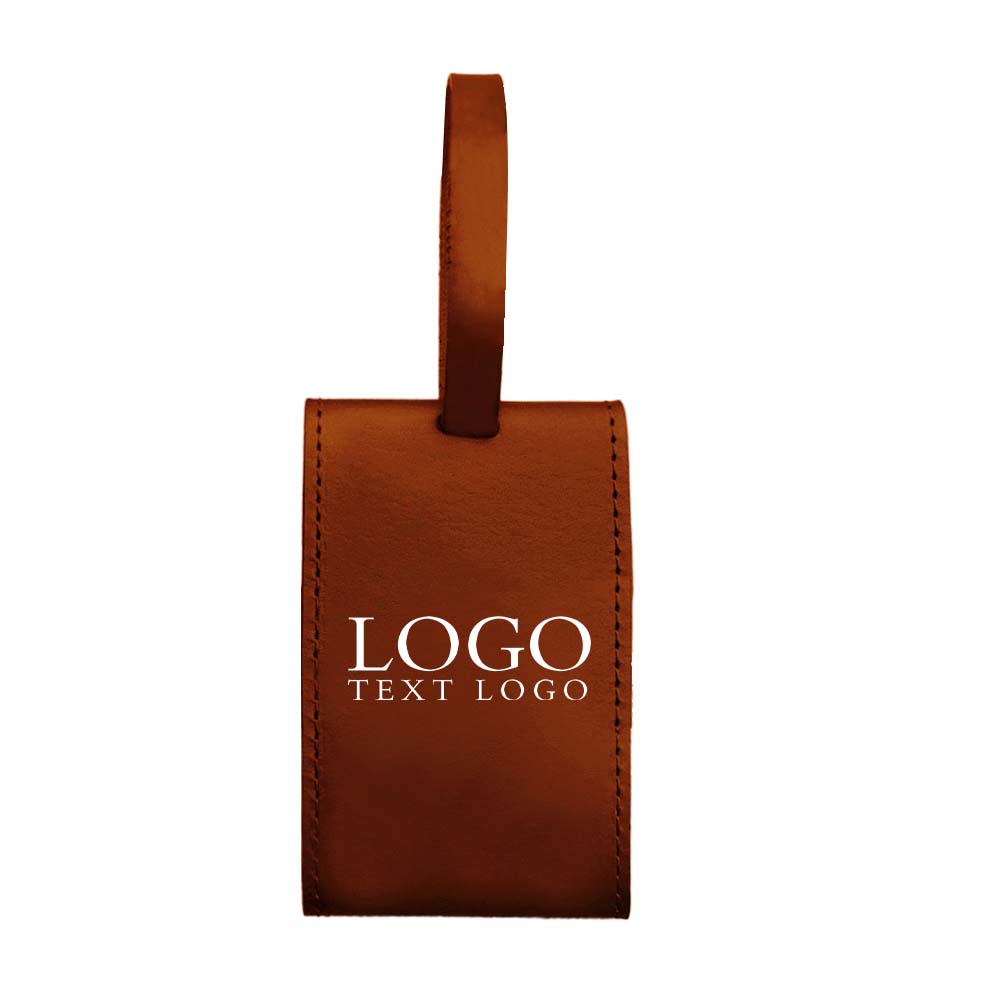 Brown Custom Folding PU Leather ID Tag with Metal Buckle with Logo Brown Custom Folding PU Leather ID Tag with Metal Buckle with Logo