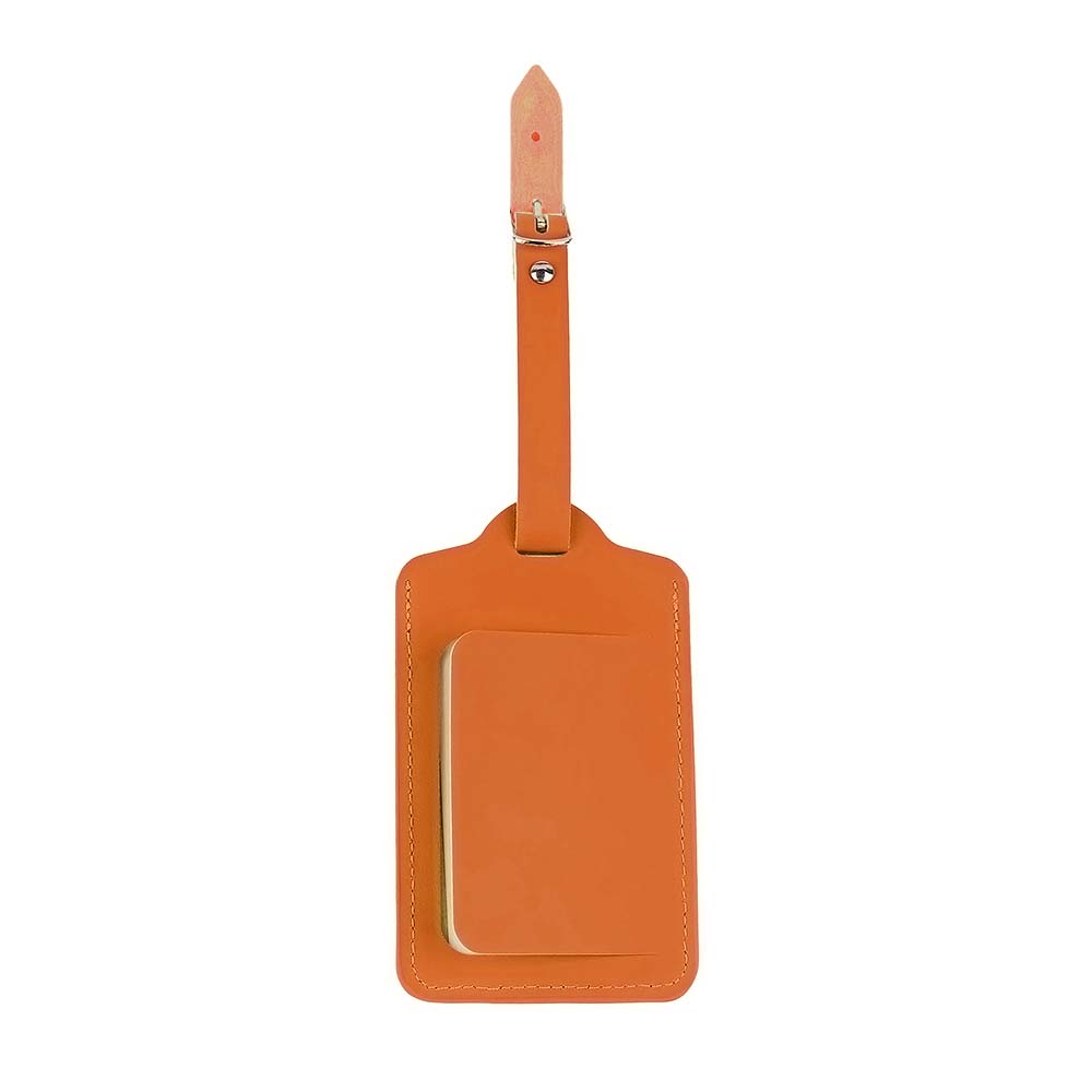 Premium Flap Travel Tag In Rich Colors Orange