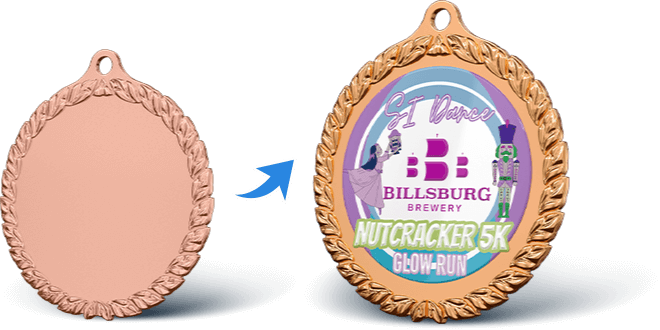 Round Wreath 5K Medal