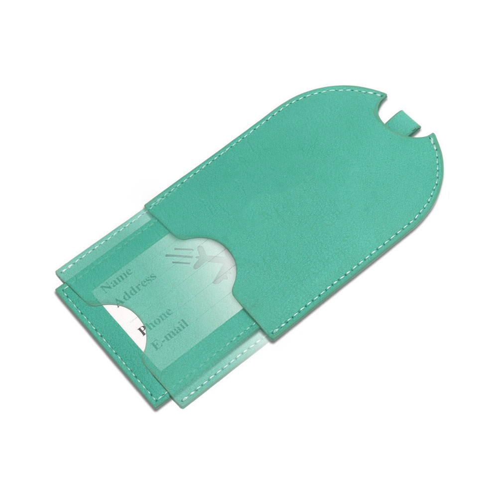 Push-Pull Leather Luggage Tags Detail Push-Pull Leather Luggage Tags Detail