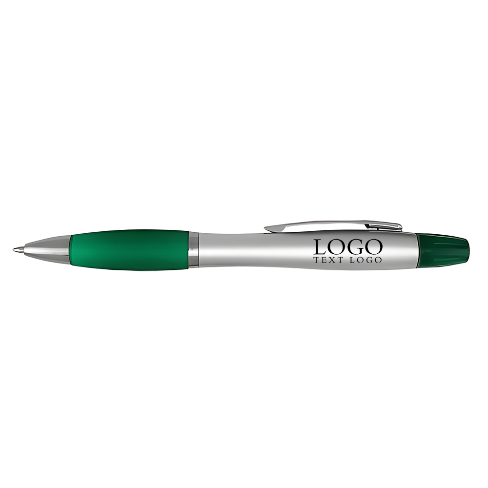 Custom Highlighter Combo Pen Green With Logo
