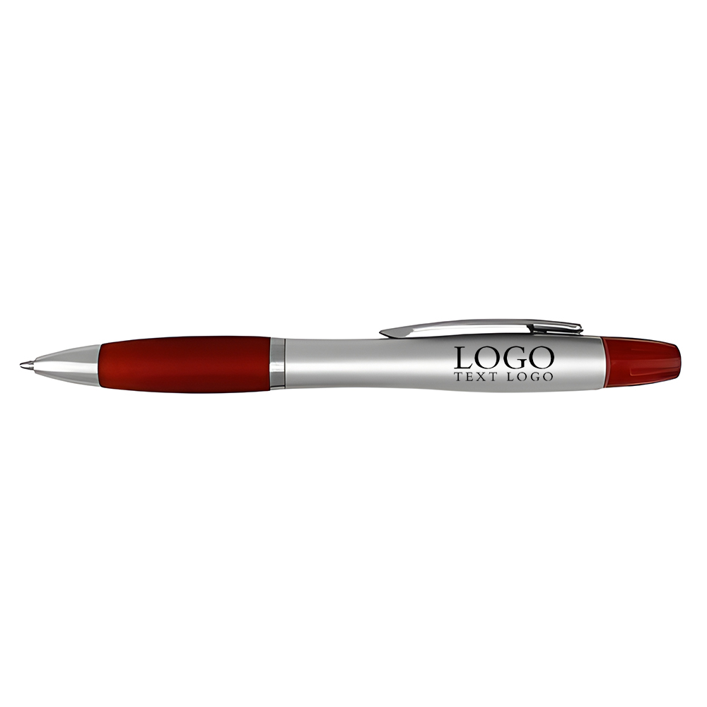 Custom Highlighter Combo Pen Red With Logo