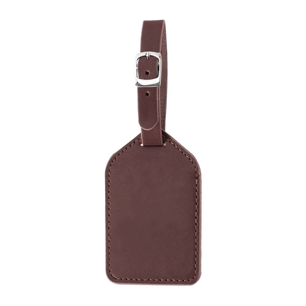 PU Leather Business Luggage Tag with Strap Dark Red PU Leather Business Luggage Tag with Strap Dark Red