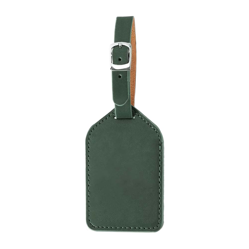PU Leather Business Luggage Tag with Strap Green PU Leather Business Luggage Tag with Strap Green