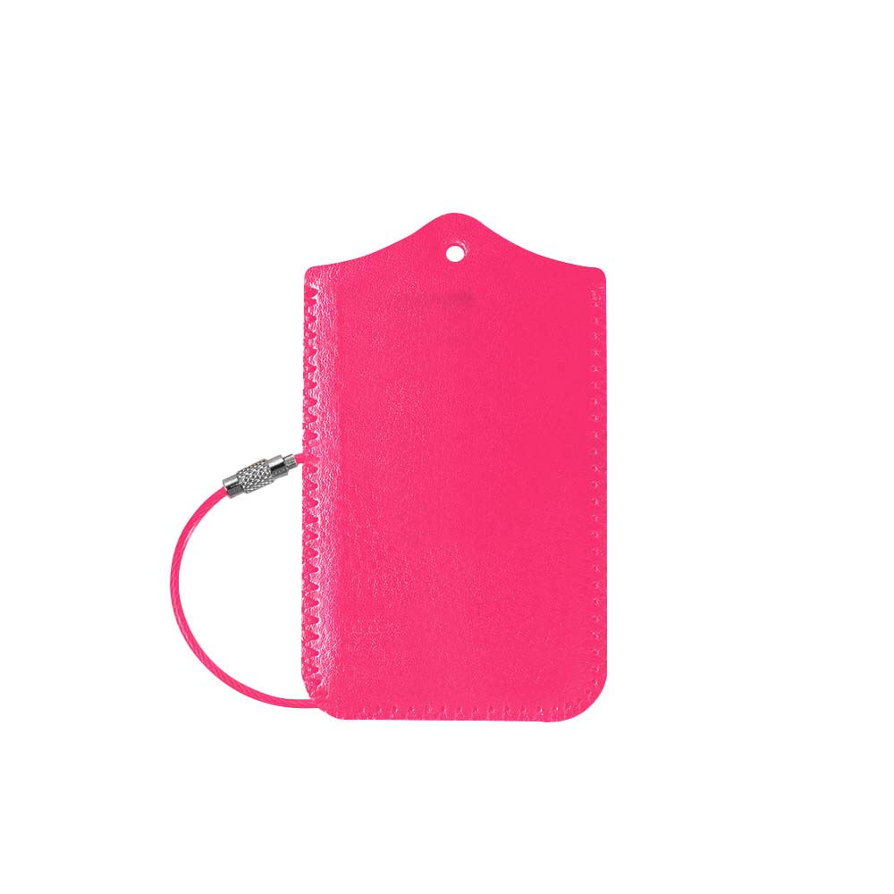 Customized PU Leather Airport Travel Tag with Flip rose red Customized PU Leather Airport Travel Tag with Flip rose red