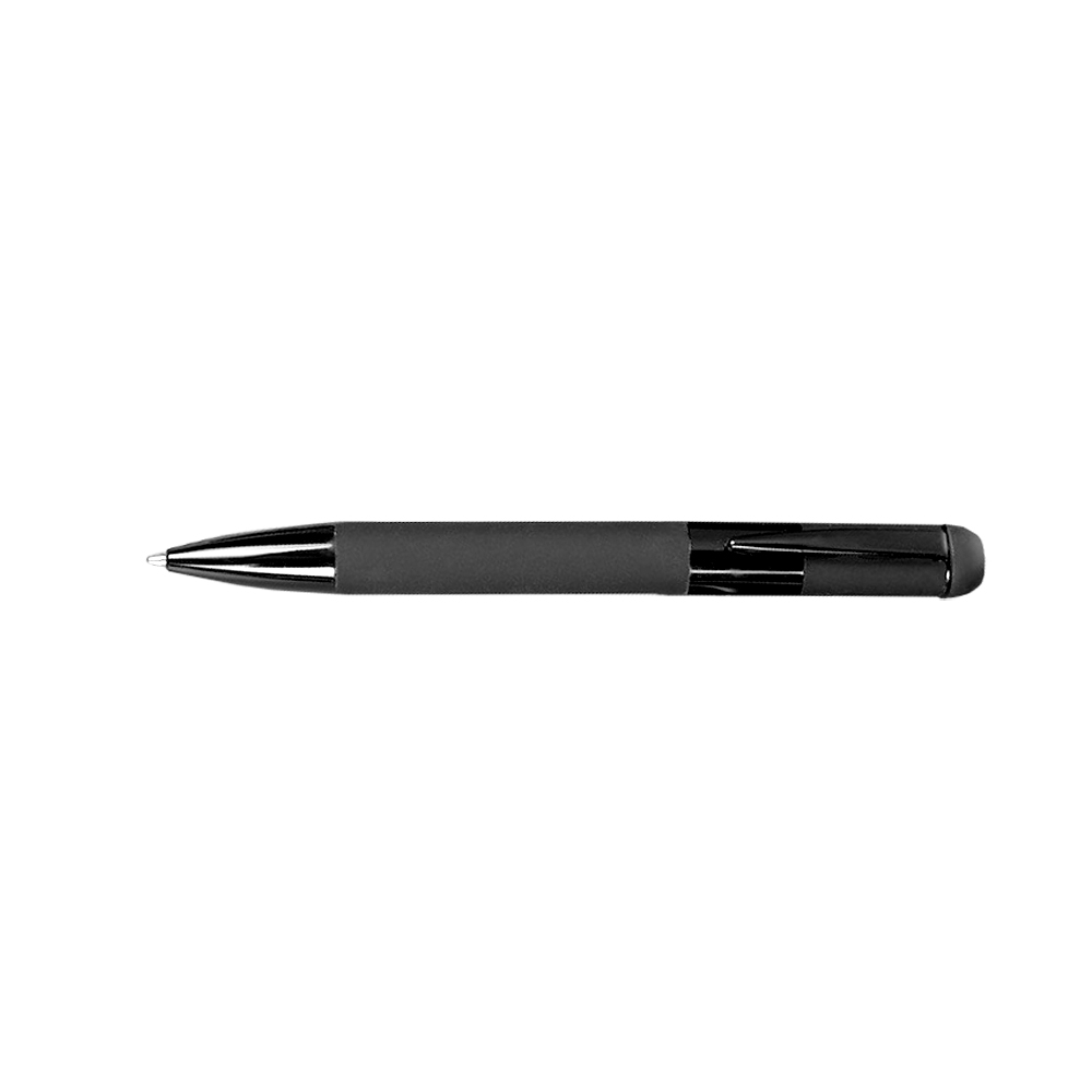 Black Metal Twist Ballpoint Pen-Matte Black