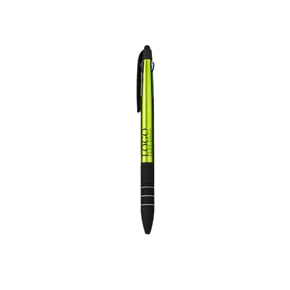 Multi-color Touch Screen Ballpoint Pen with logo-green