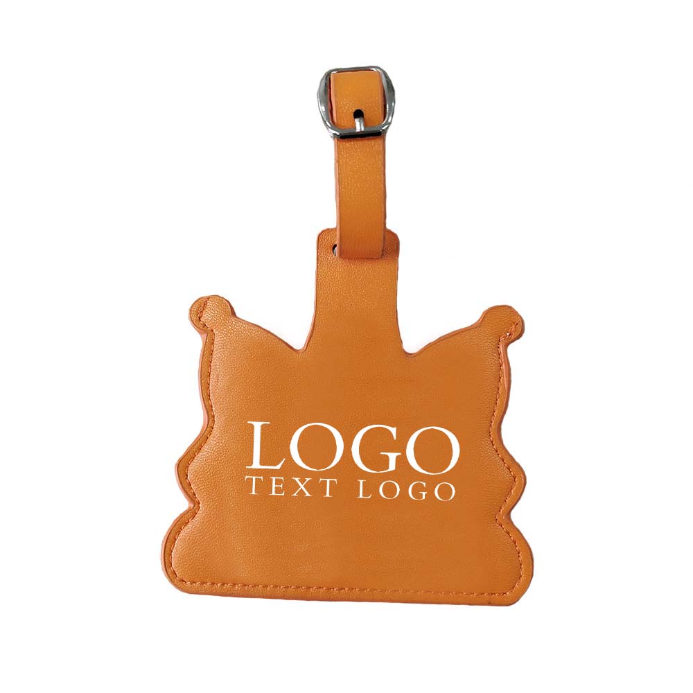 Yellow Cute and Novel High-quality PU Leather ID Tag with Logo