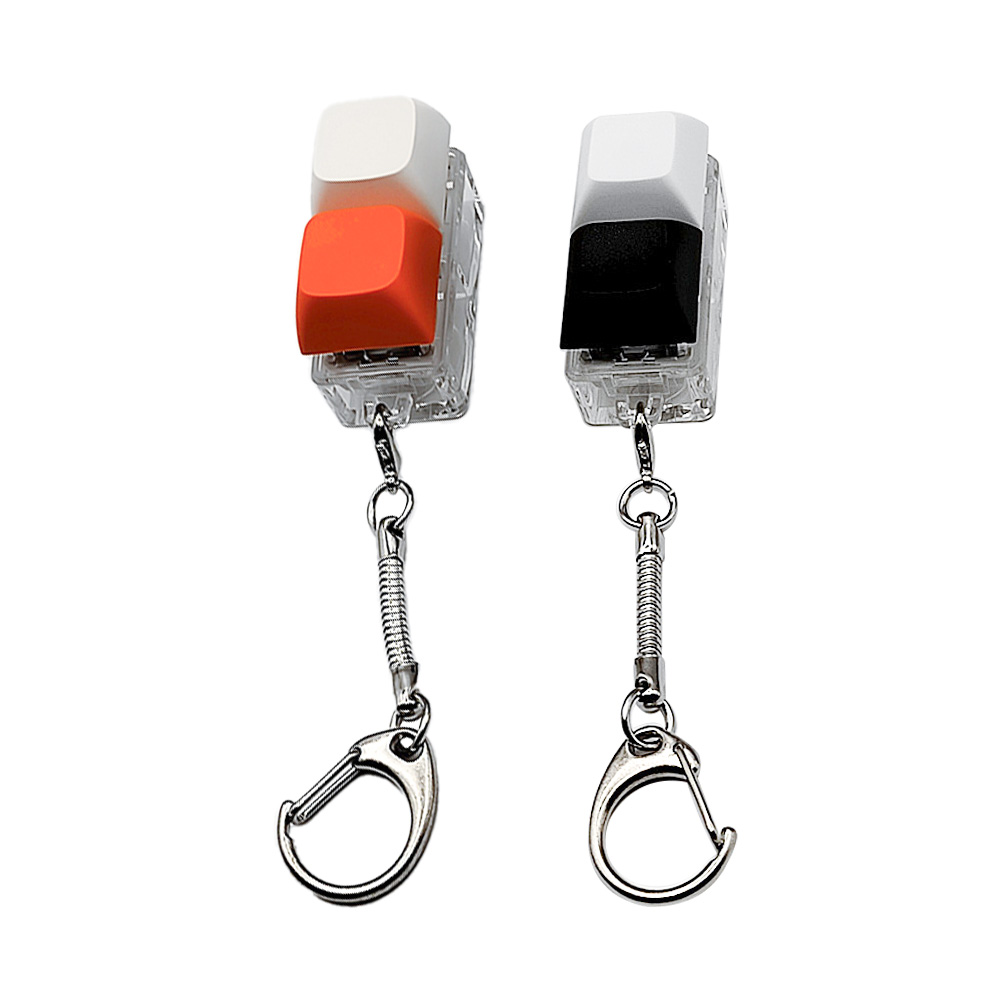 Keyboard Stress Reducing Luminous Customized Logo Keychains Collection Diagram