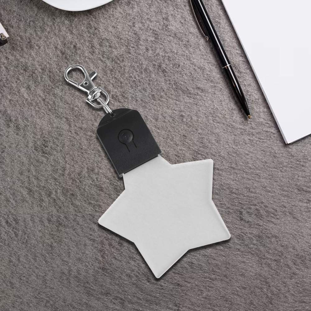 Personalized Customized Five-pointed Star LED Flashing Acrylic Keychains