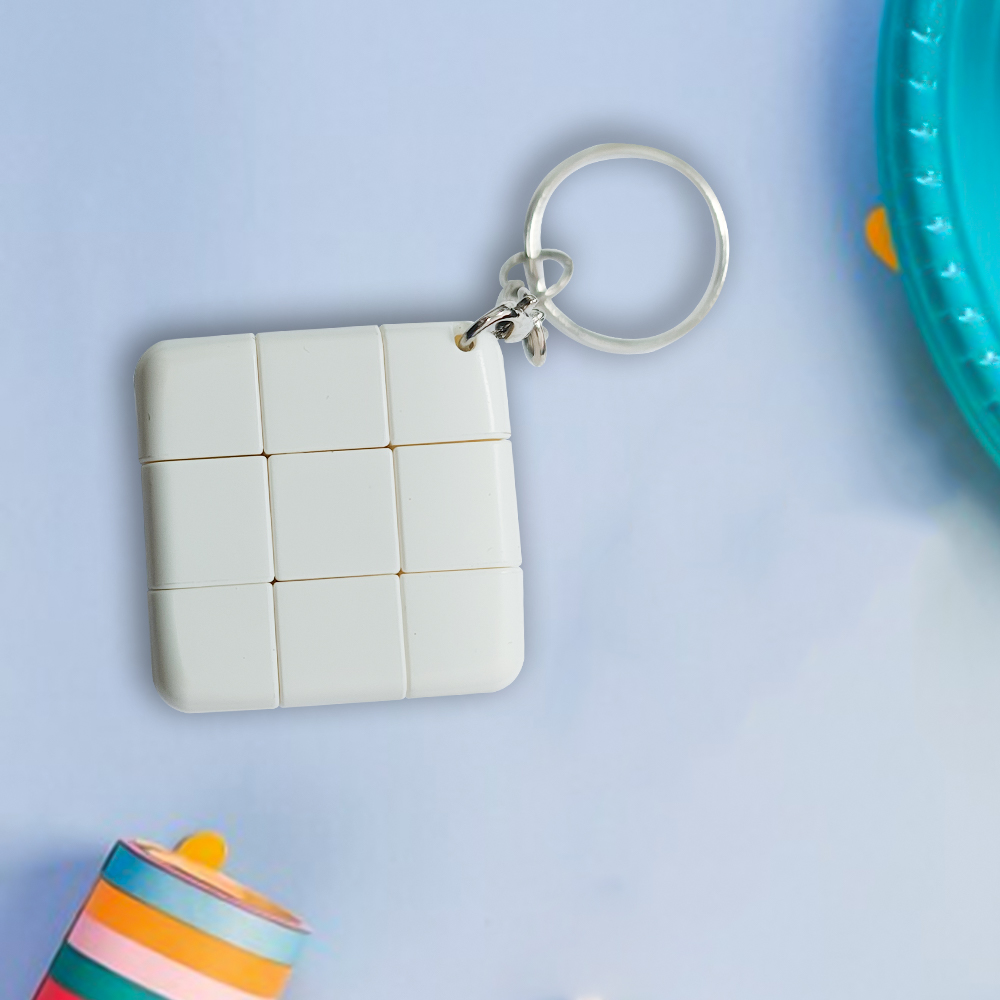 Personalized Rubik's Cube Shape Customized Logo Keychains