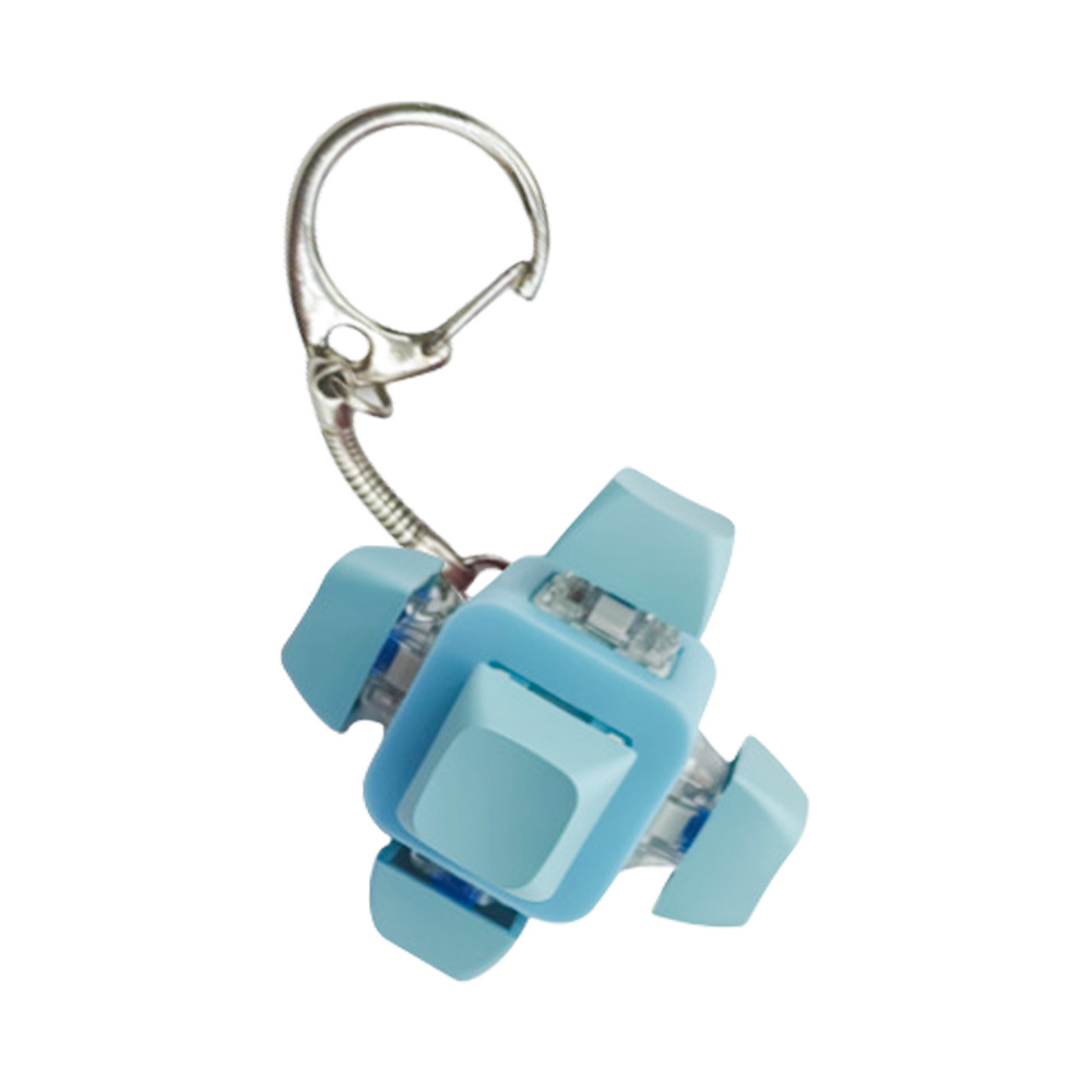 Promo Keyboard LED Luminous Custom Keychains with Logo Blue