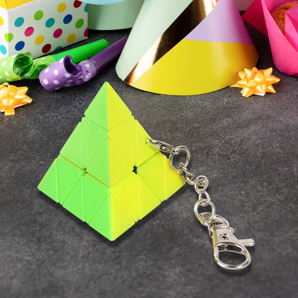 Promotional Pyramid Rubik's Cube Customized Logo Keychains