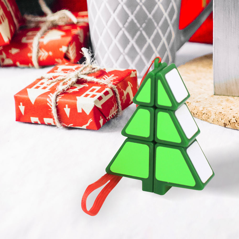 Unique Christmas tree Rubik's Cube Shaped Custom Keychains