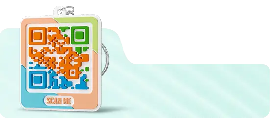 PVC QR Code Keychains