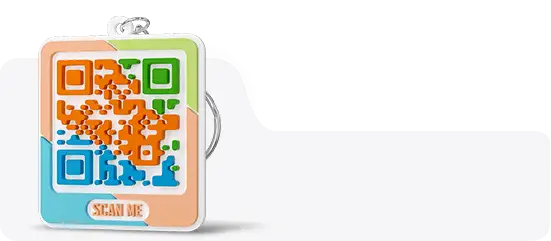 Custom PVC QR Code Keychains