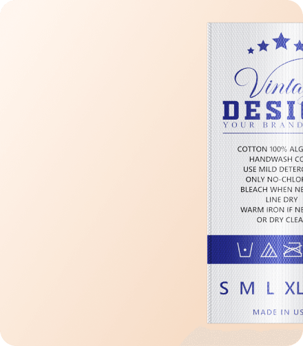 satin printed care labels