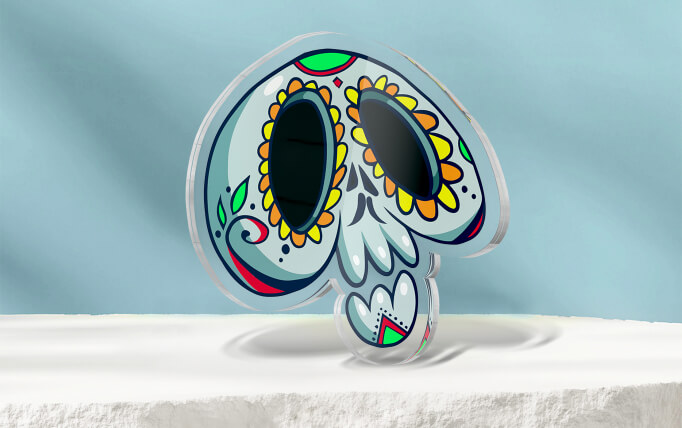 Beautiful Skull Custom Acrylic Pins