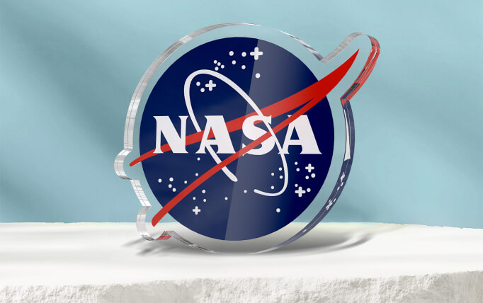 Broches en acrylique personnalisées de la NASA