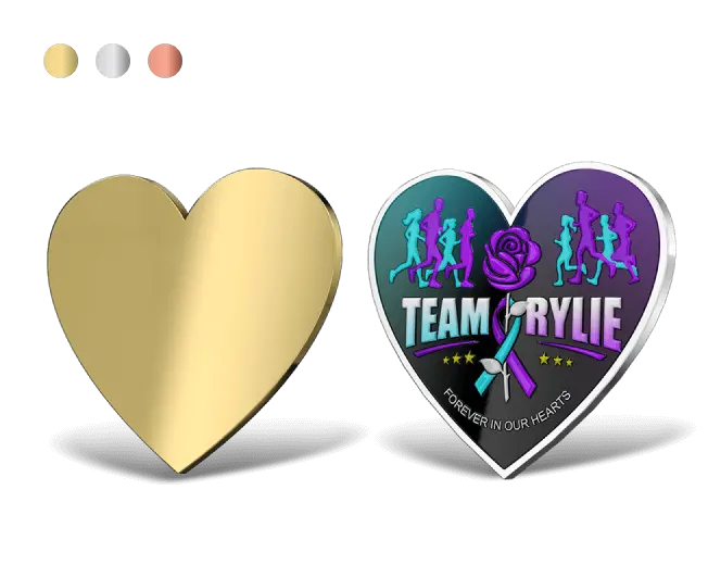 Heart Shape Custom Pins