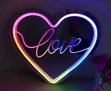 Mirror Print Neon Sign Mirror Print Neon Sign