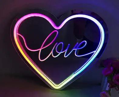 Mirror Print Neon Sign Mirror Print Neon Sign