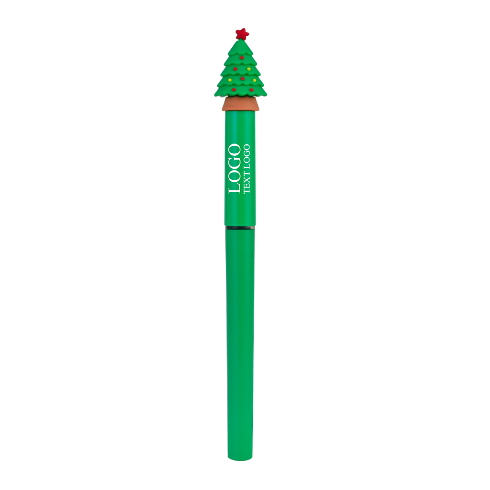 Customizable Christmas-style Liquid Ink Pen green with logo