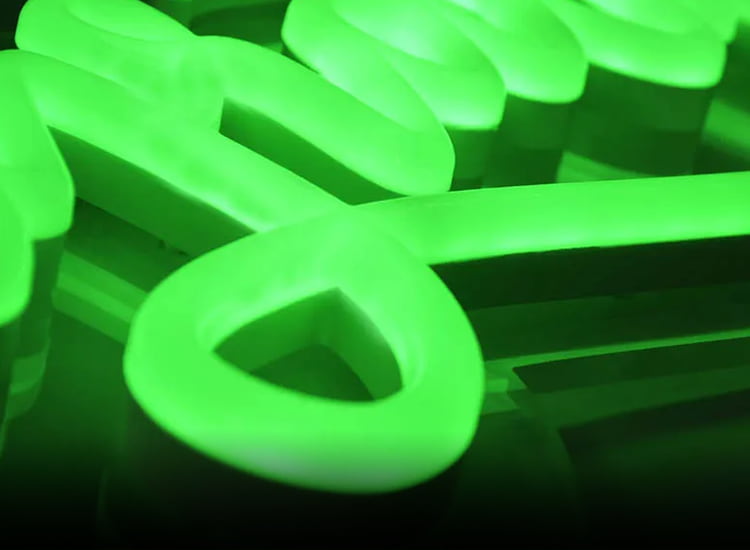 green neon signs