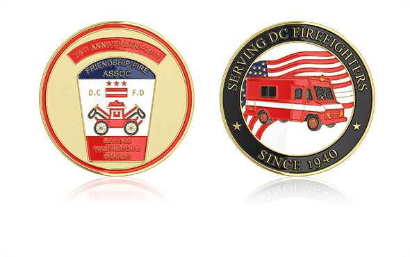 Friendship Association Firefighter Challenge Coins