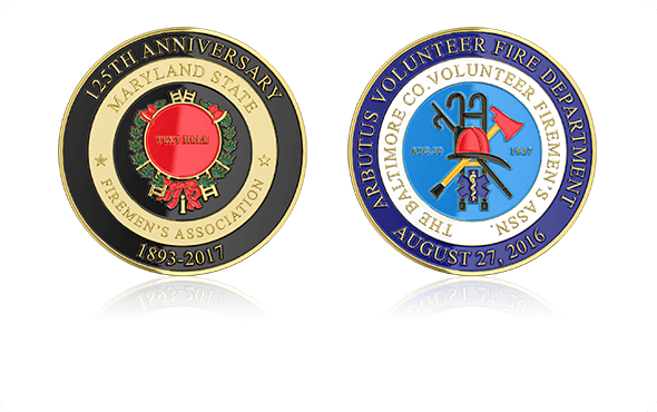 Maryland Firefighters 125th Anniversary Coins