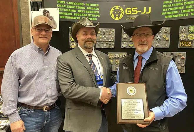 Group photo at the police challenge coins for sale exhibition