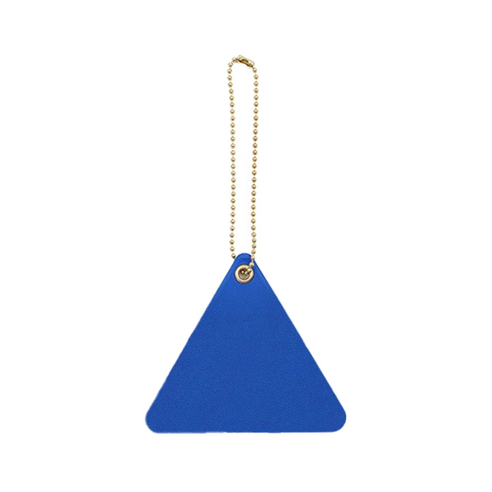 PU Leather Triangle Luggage Tag blue