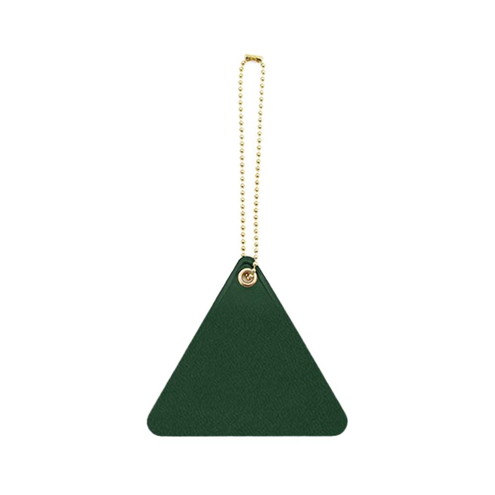 PU Leather Triangle Luggage Tag green