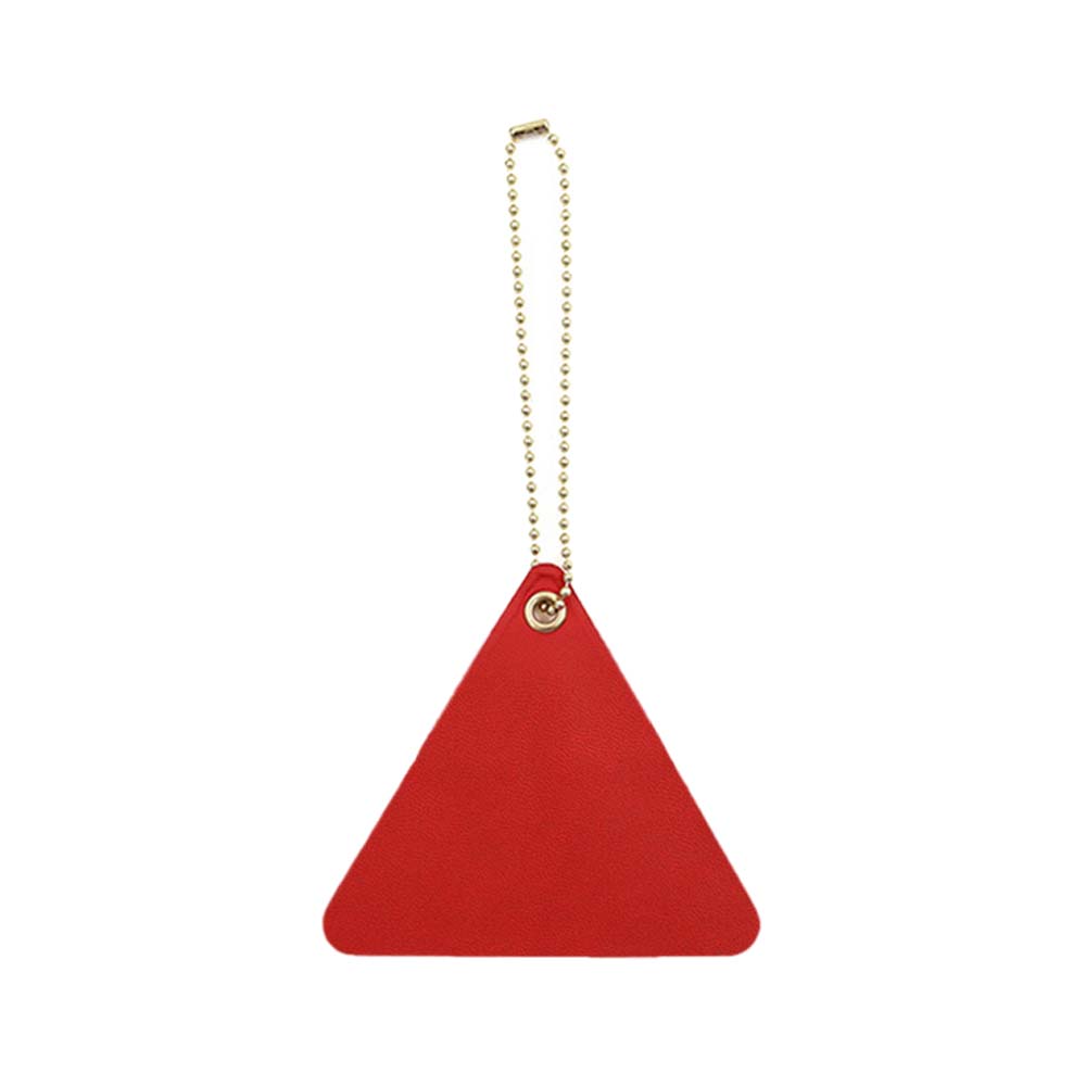 PU Leather Triangle Luggage Tag red